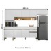 Cozinha Completa Silver 9 Portas 1 Gaveta Supremo/Freijó - Pnr Móveis