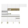 Armário de Cozinha com Balcão Silver 9 Portas 1 Gaveta Supremo/Freijó - Pnr Móveis