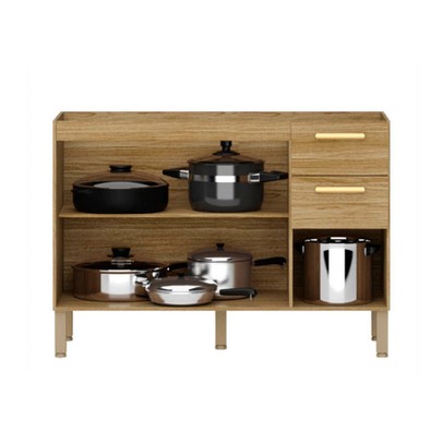 Balcão de Cozinha para Pia 120 Cm England 3 Portas 2 Gavetas Freijó - Pnr Móveis