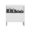 Balcão de Cozinha 80 Cm Insel 1 Porta 1 Gaveta Branco/ártico - Pnr Móveis