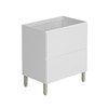 Balcão de Cozinha 80 Cm Insel 1 Porta 1 Gaveta Branco/ártico - Pnr Móveis