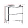 Balcão de Cozinha 80 Cm Insel 1 Porta 1 Gaveta Branco/ártico - Pnr Móveis