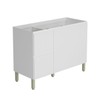Balcão de Cozinha para Pia 120 Cm Insel 3 Portas 2 Gavetas Branco/ártico - Pnr Móveis