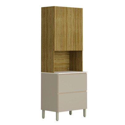 Paneleiro Insel 3 Portas 1 Gaveta Freijó/Vanilla - Pnr Móveis