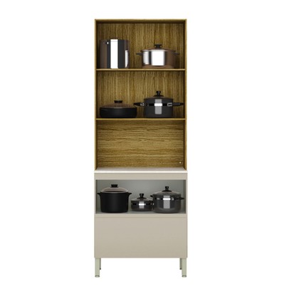 Paneleiro Insel 3 Portas 1 Gaveta Freijó/Vanilla - Pnr Móveis