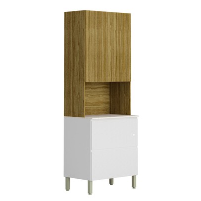 Paneleiro Insel 3 Portas 1 Gaveta Freijó/ártico - Pnr Móveis