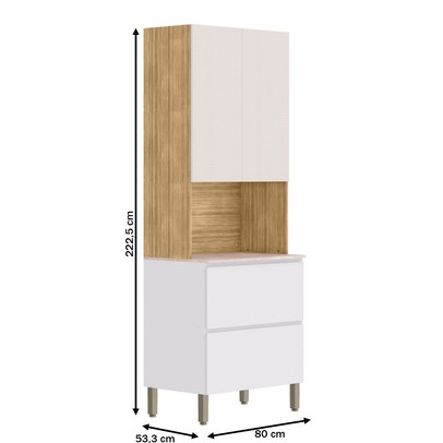 Paneleiro Insel 3 Portas 1 Gaveta Freijó/ártico/Soft - Pnr Móveis