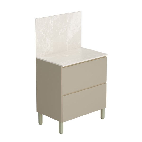 Balcão de Cozinha 80 Cm Insel 1 Porta 1 Gaveta Vanilla - Pnr Móveis