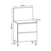 Balcão de Cozinha 80 Cm Insel 1 Porta 1 Gaveta Vanilla - Pnr Móveis