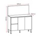 Balcão de Cozinha 120 Cm Insel 3 Portas 2 Gavetas Vanilla - Pnr Móveis