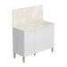 Balcão de Cozinha 120 Cm Insel 3 Portas 2 Gavetas Branco/ártico - Pnr Móveis