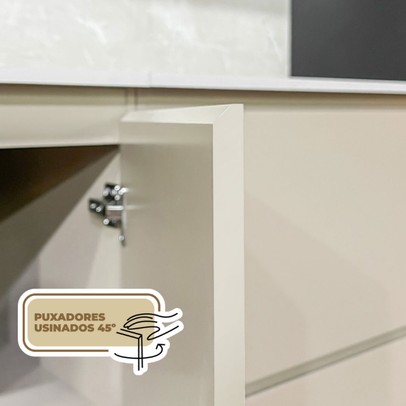 Balcão de Cozinha 120 Cm Insel 3 Portas 2 Gavetas Branco/ártico - Pnr Móveis