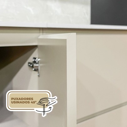 Armário de Cozinha com Balcão Insel 8 Portas 3 Gavetas Freijó/ártico - Pnr Móveis