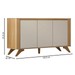 Balcão Buffet Pampulha 3 Portas 2 Prateleiras Cinamomo/Off White - Valdemóveis