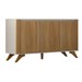 Balcão Buffet Pampulha 3 Portas 2 Prateleiras Off White/Cinamomo - Valdemóveis
