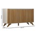 Balcão Buffet Pampulha 3 Portas 2 Prateleiras Off White/Cinamomo - Valdemóveis