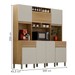 Cozinha Compacta Esmeralda 7 Portas 2 Gavetas Cinamomo/Off White - Valdemoveis