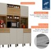 Cozinha Compacta Esmeralda 7 Portas 2 Gavetas Cinamomo/Off White - Valdemoveis