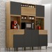 Cozinha Compacta Esmeralda 7 Portas 2 Gavetas Cinamomo/Grafite - Valdemoveis