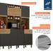 Cozinha Compacta Esmeralda 7 Portas 2 Gavetas Cinamomo/Grafite - Valdemoveis