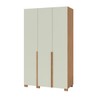 Guarda-Roupa Solteiro 3 Portas 2 Gavetas W203 Freijó/Off White - Pradel