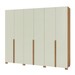 Guarda-Roupa Casal 6 Portas 4 Gavetas 100% Mdf W206 Freijó/Off White - Pradel