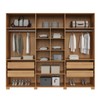 Guarda-Roupa Casal 6 Portas 4 Gavetas 100% Mdf W206 Freijó/Off White - Pradel