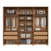Guarda-Roupa Casal 6 Portas 4 Gavetas 100% Mdf W206 Freijó/Off White - Pradel
