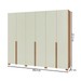 Guarda-Roupa Casal 6 Portas 4 Gavetas 100% Mdf W206 Freijó/Off White - Pradel