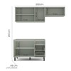Cozinha Completa Koya 6 Portas 3 Gavetas 40250027 Verde Oliva - Politorno
