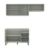 Cozinha Completa Koya 6 Portas 3 Gavetas 40250027 Verde Oliva - Politorno