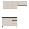 Cozinha Completa Koya 6 Portas 3 Gavetas 40250027 Creme - Politorno