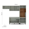 Cozinha Completa Koya 8 Portas 4 Gavetas 40250029 Verde Oliva - Politorno