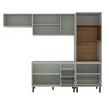 Cozinha Completa Koya 8 Portas 4 Gavetas 40250029 Verde Oliva - Politorno