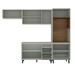 Cozinha Completa Koya 8 Portas 4 Gavetas 40250029 Verde Oliva - Politorno