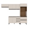 Cozinha Completa Koya 8 Portas 4 Gavetas 40250029 Creme - Politorno