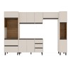 Cozinha Completa Koya 10 Portas 4 Gavetas 40250031 Creme - Politorno