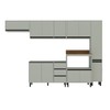 Cozinha Completa Koya 12 Portas 3 Gavetas 40250032 Verde Oliva - Politorno