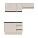 Cozinha Completa Koya 6 Portas 3 Gavetas 40250033 Creme - Politorno