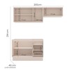 Cozinha Completa Koya 6 Portas 3 Gavetas 40250033 Creme - Politorno