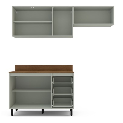 Cozinha Completa Koya 6 Portas 3 Gavetas 40250039 Verde Oliva - Politorno