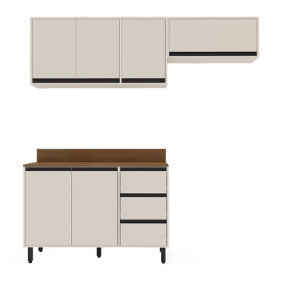 Cozinha Completa Koya 6 Portas 3 Gavetas 40250039 Creme - Politorno