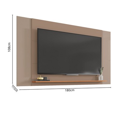 Painel para TV 65 Polegadas Mondrian 1 Prateleira Sude/Freijó - Caemmun