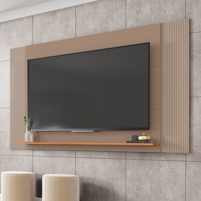 Painel para TV 65 Polegadas Mondrian 1 Prateleira Sude/Freijó - Caemmun