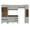 Cozinha Completa Koya 10 Portas 4 Gavetas 40250043 Verde Oliva - Politorno