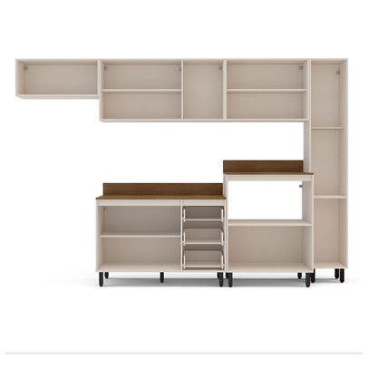 Cozinha Completa Koya 12 Portas 3 Gavetas 40250044 Creme - Politorno