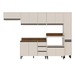 Cozinha Completa Koya 12 Portas 3 Gavetas 40250044 Creme - Politorno