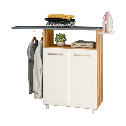 Tábua de Passar Roupa Melissa 2 Portas Freijó/Off White - Nicioli