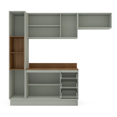 Cozinha Completa Koya 8 Portas 3 Gavetas 40250048 Verde Oliva - Politorno