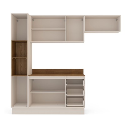 Cozinha Completa Koya 8 Portas 3 Gavetas 40250048 Creme - Politorno
